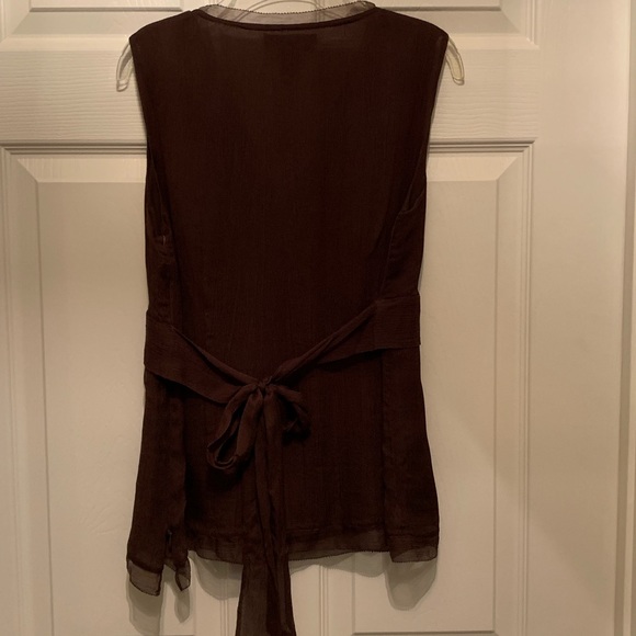 NWT Context Cape Town Empire Waist Silk Top - Picture 7 of 7